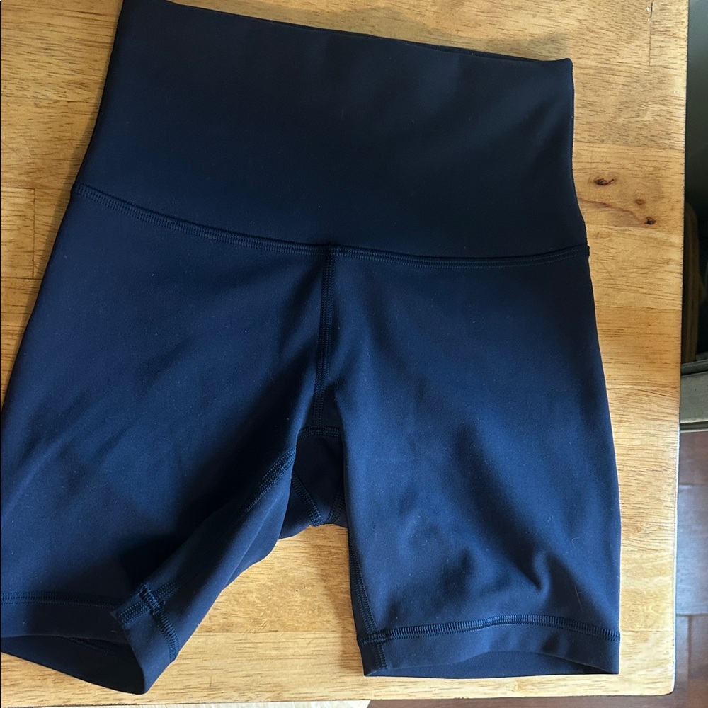LuLuLemon High-Waist Align Shorts in Navy